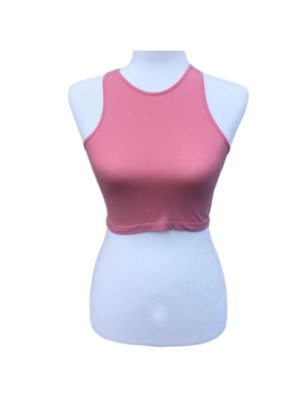 H&M Divided Pink Ribbed Crop Top